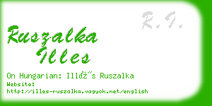 ruszalka illes business card